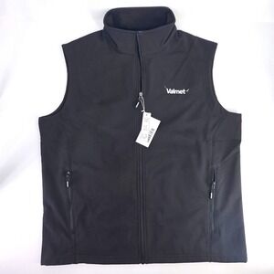 NWT Core365 Mens Black Softshell‎ Fleece Bonded Vest XL Valmet Logo Advertising